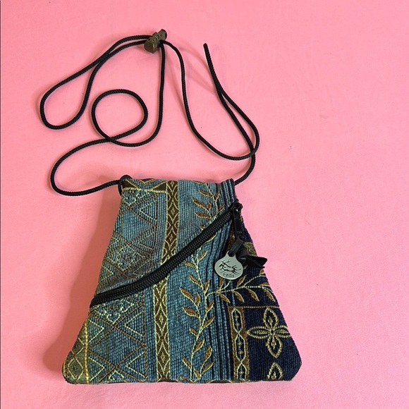 erda Handbags - Bohemian Blue and Green Crossbody Bag